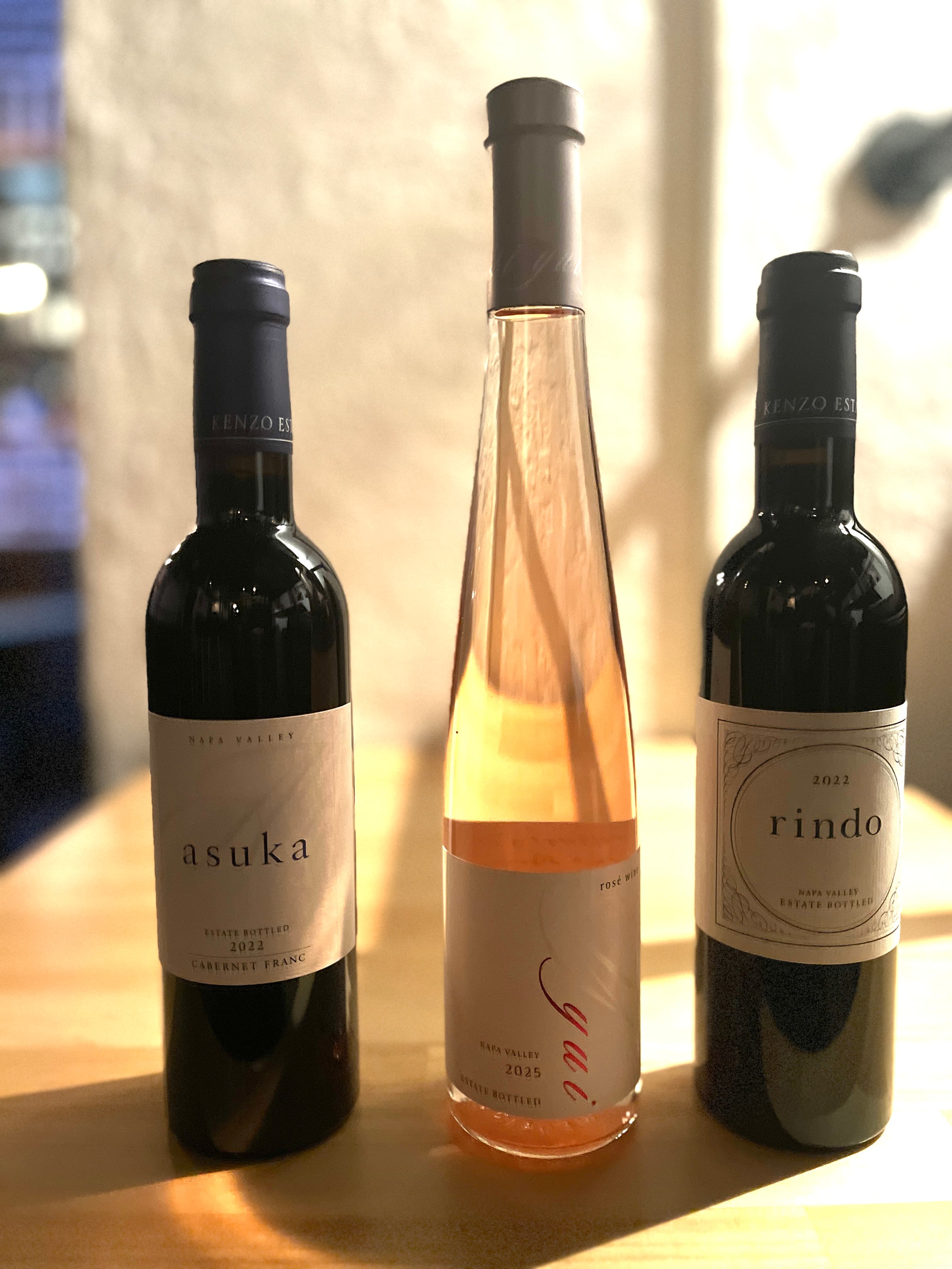 KENZO Estate Wineのご提供をしております。ナパバレーで日本人の繊細な心をもって作られた最高のワイン。